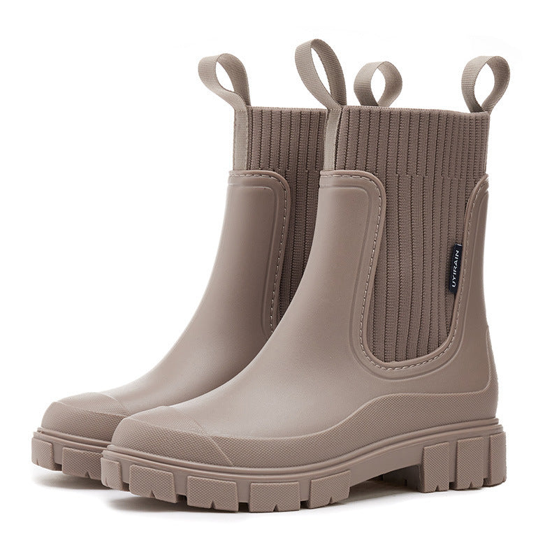 Elena - Damen Chelsea Boots mit Profilsohle und elastischem Schaft