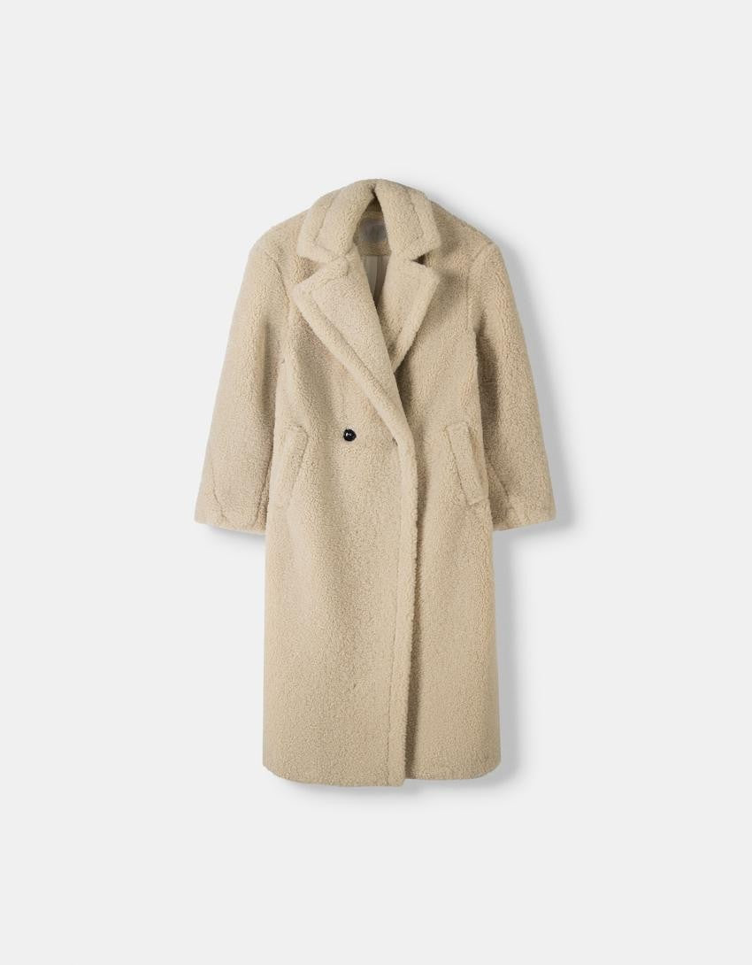 Amelia – Langer Winter-Teddyfellmantel