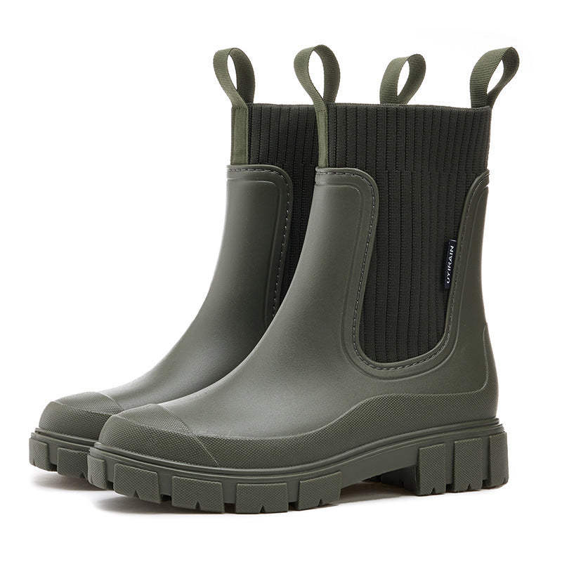 Elena - Damen Chelsea Boots mit Profilsohle und elastischem Schaft