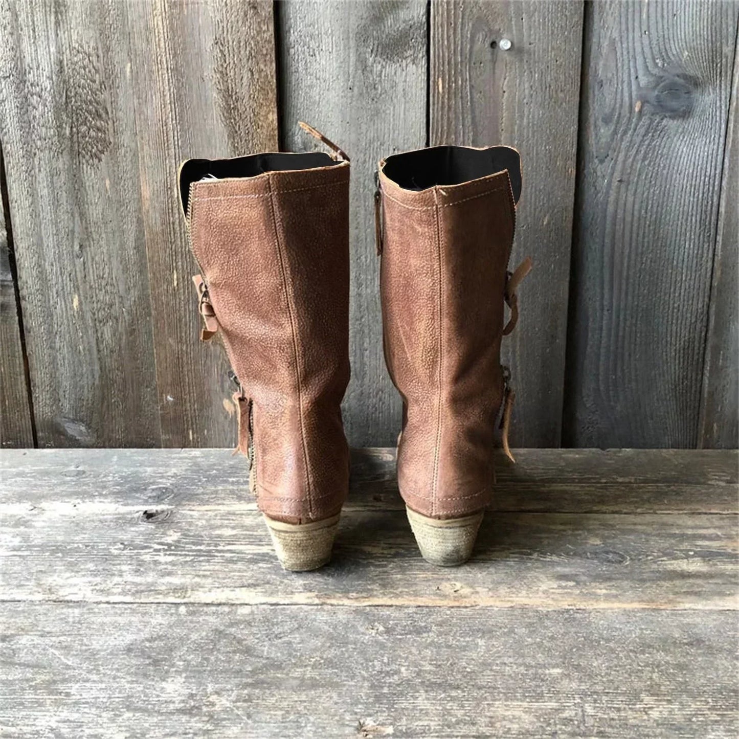 Riley – Vintage Cowgirl Boots im Western-Stil mit Zipper-Details