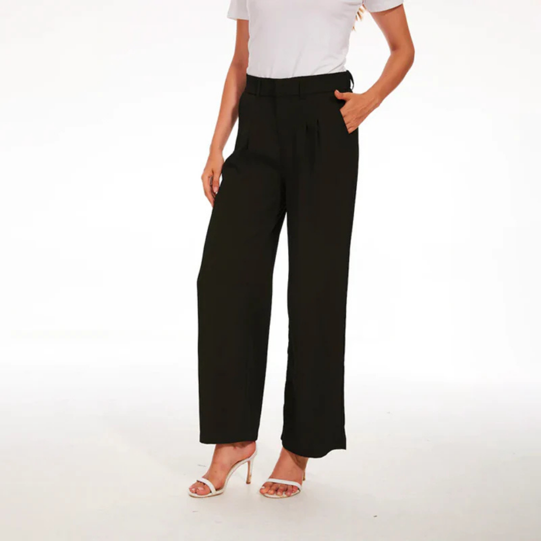 Anna - Damen Stoffhose mit weitem Bein