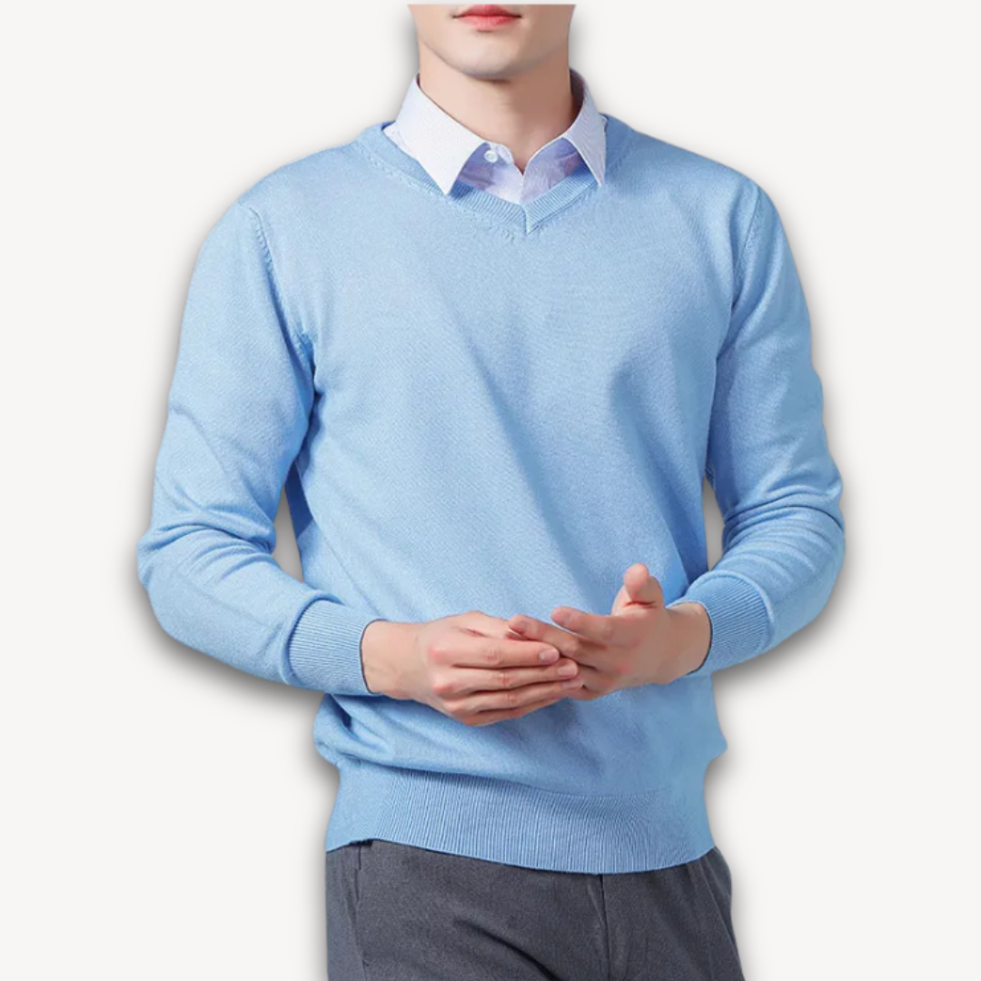 Alexander - Herrenpullover mit V-Ausschnitt