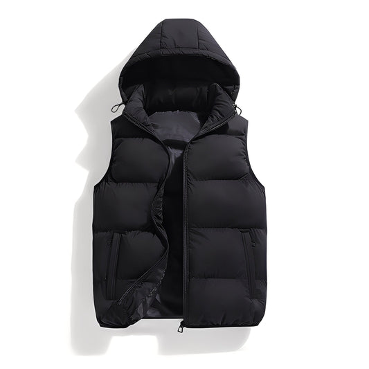 Logan – Hooded Quilted Puffer Vest for Men