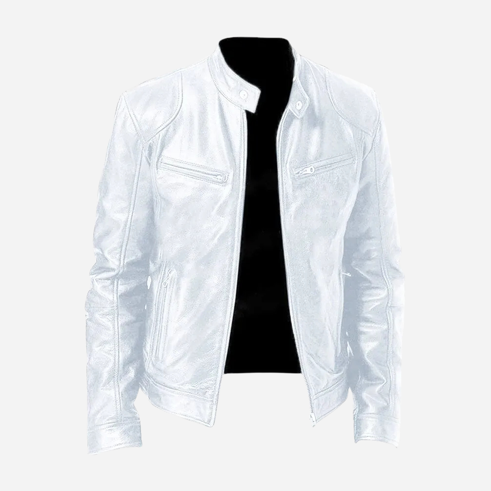 Marco - Herren Lederjacke mit Reißverschluss