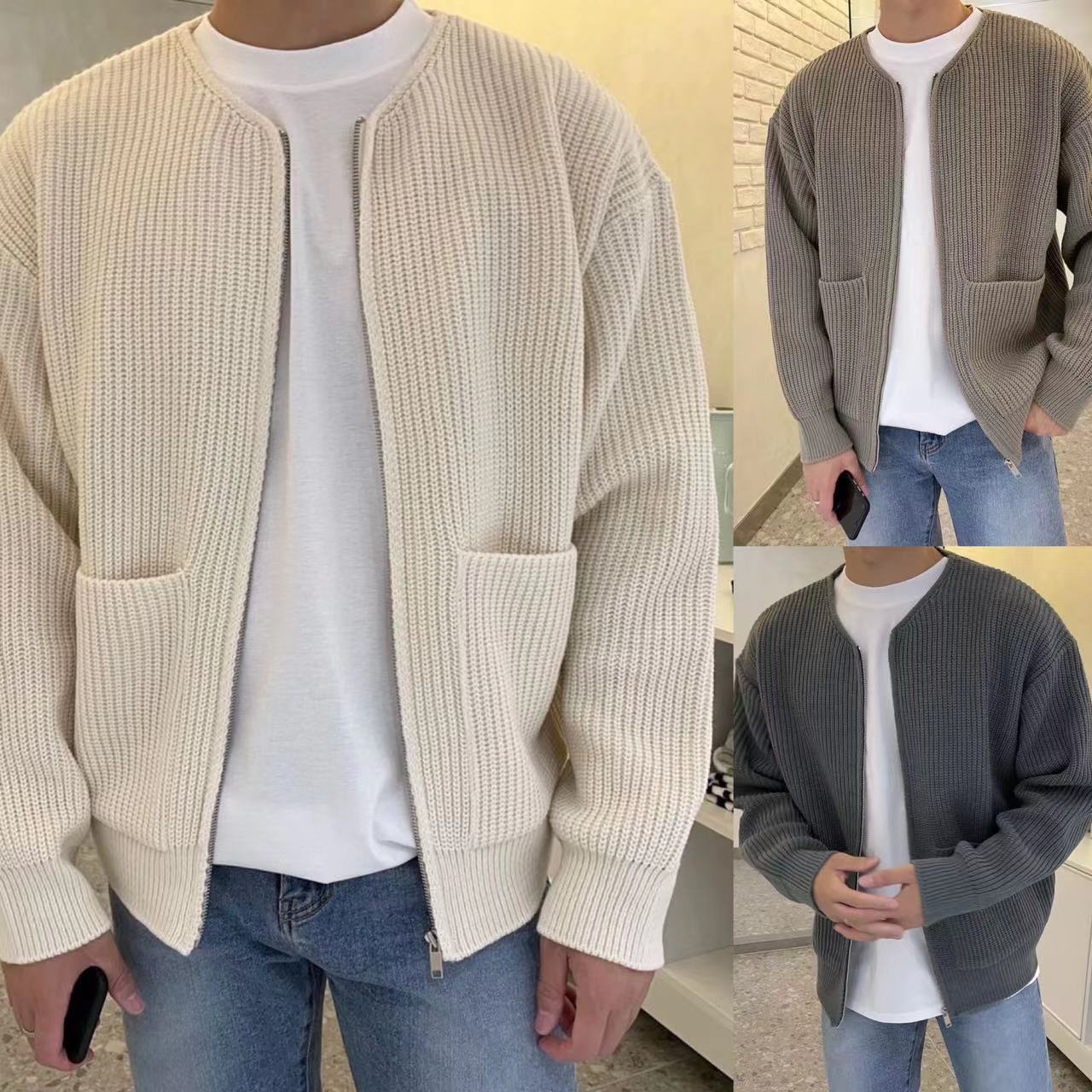 Noah - Herren Strickjacke mit Reißverschluss
