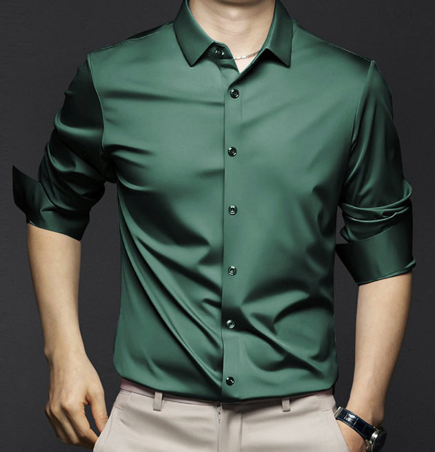 Noah - Herren Hemd Slim Fit mit Glanz-Effekt und Langarm
