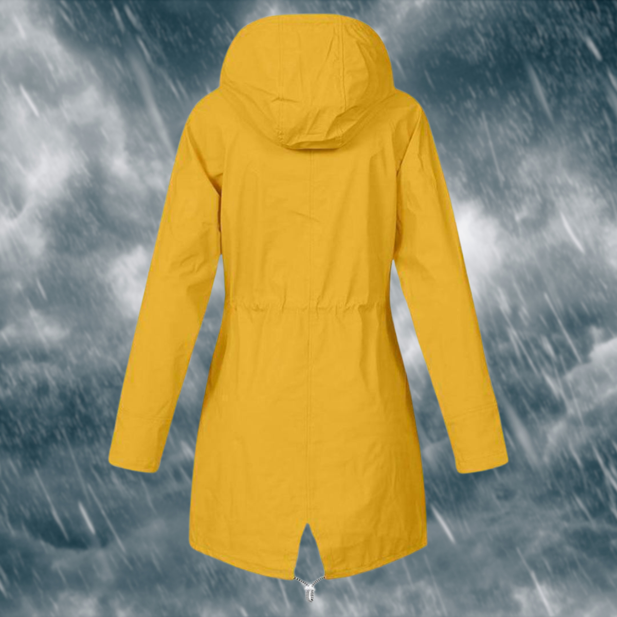 Mira – Damen Regenjacke mit Kapuze und Kordelzug