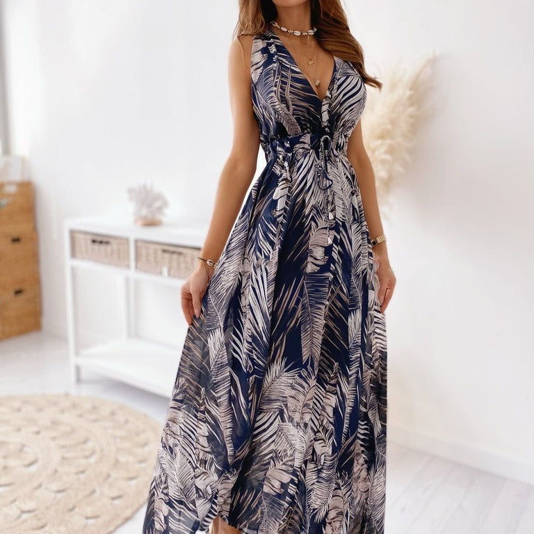 Ariana – Maxikleid mit tropischem Print