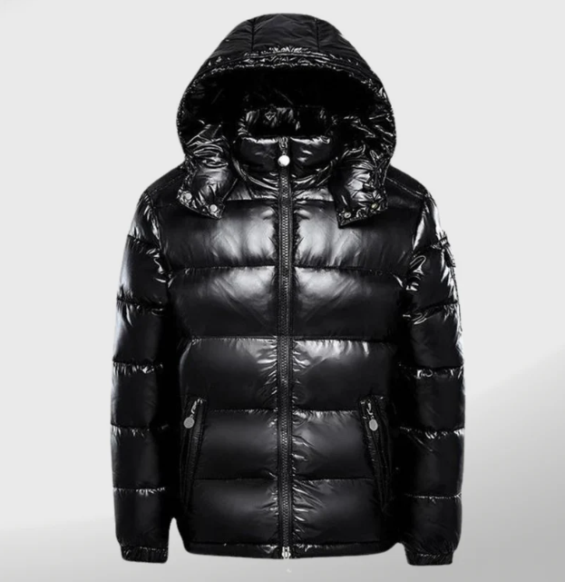 Lennard – Glänzende Steppjacke Herren mit Kapuze