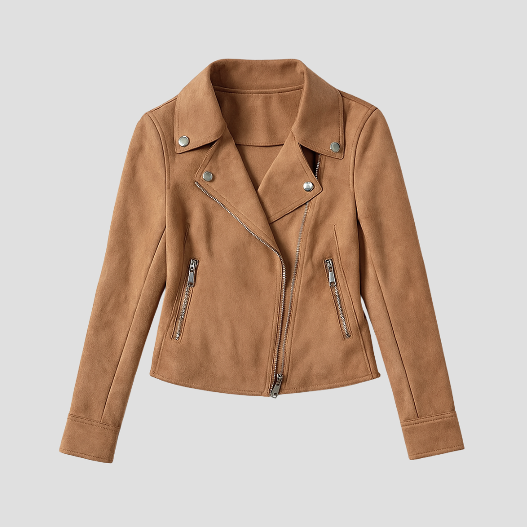 Lina – Zeitlose Veloursleder Jacke für Damen