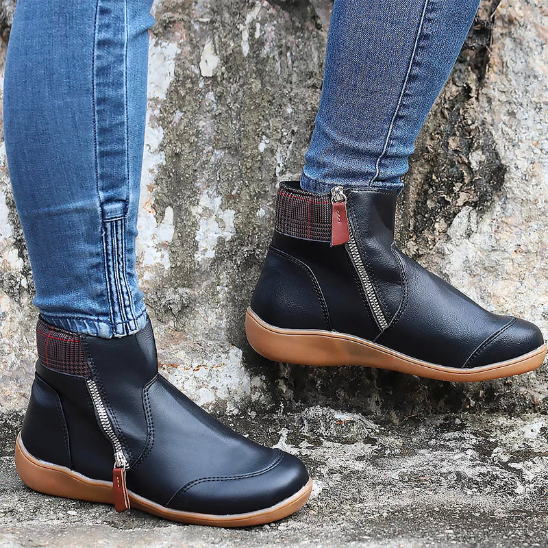 Sophie - Damen Stiefelette mit seitlichem Reißverschluss