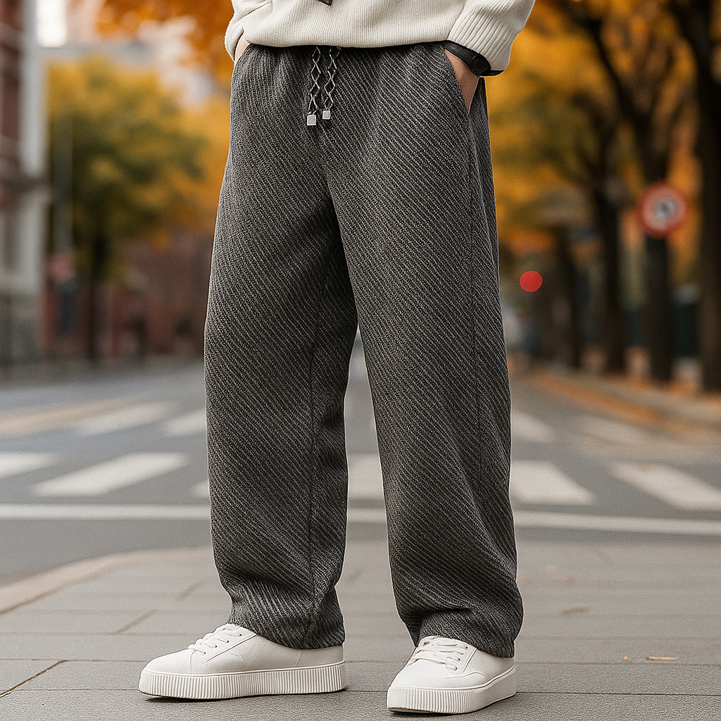 Elliot – Relaxed Herringbone Drawstring Pants for Men