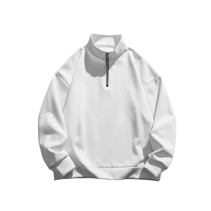 Adrian - Herren Pullover mit Stehkragen und Reißverschluss