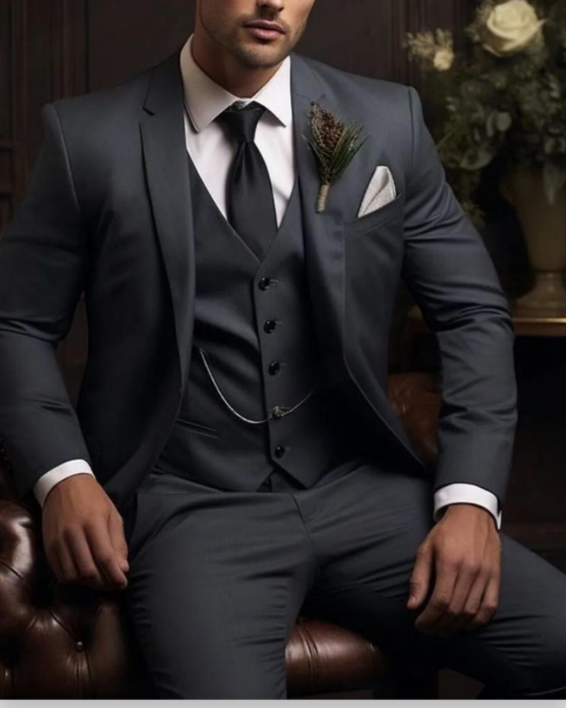 Leonard – Dreiteiliger Slim-Fit Anzug Herren