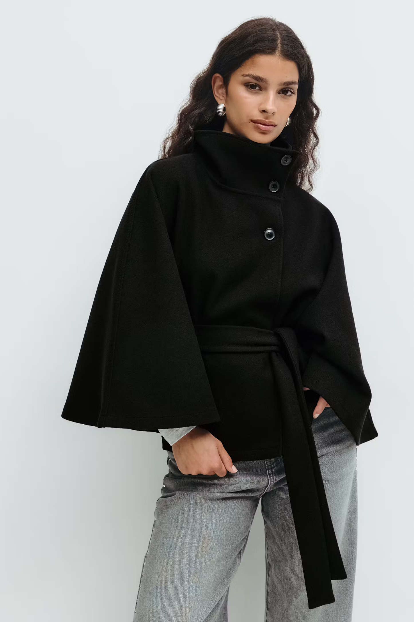 Isabelle - Damen Cape Mantel Winterjacke