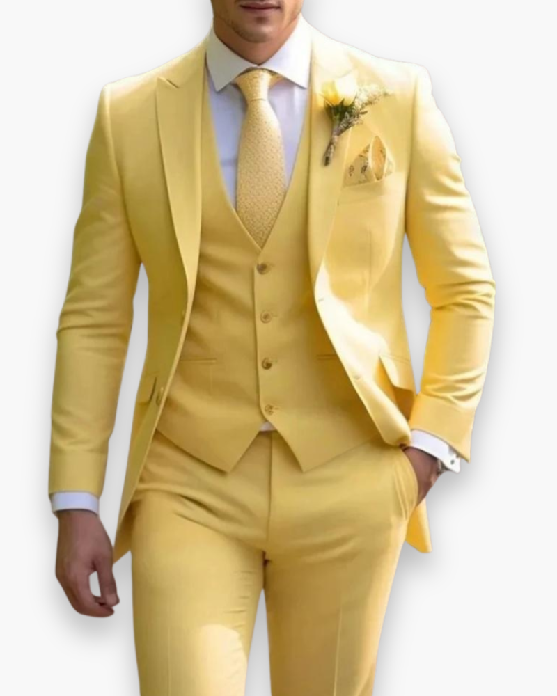 Leonard – Dreiteiliger Slim-Fit Anzug Herren