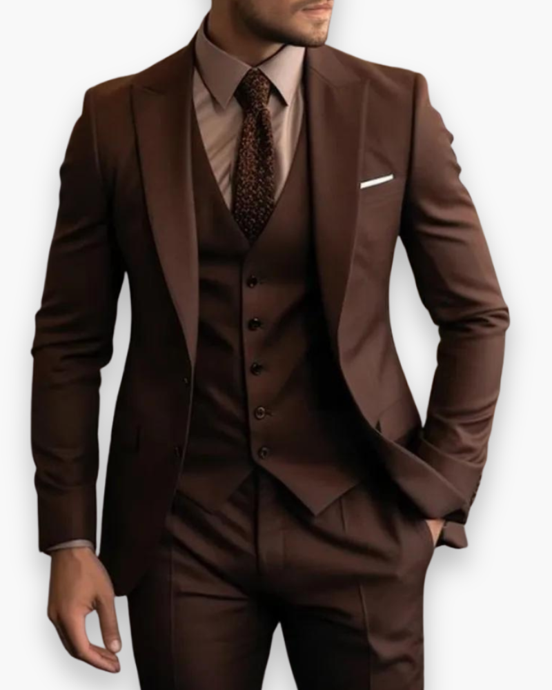 Leonard – Dreiteiliger Slim-Fit Anzug Herren