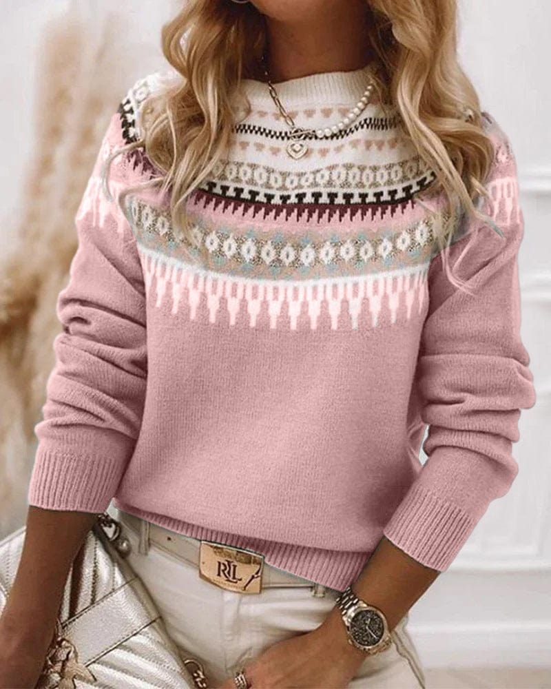 Sophie – Gemusterter Strickpullover Damen