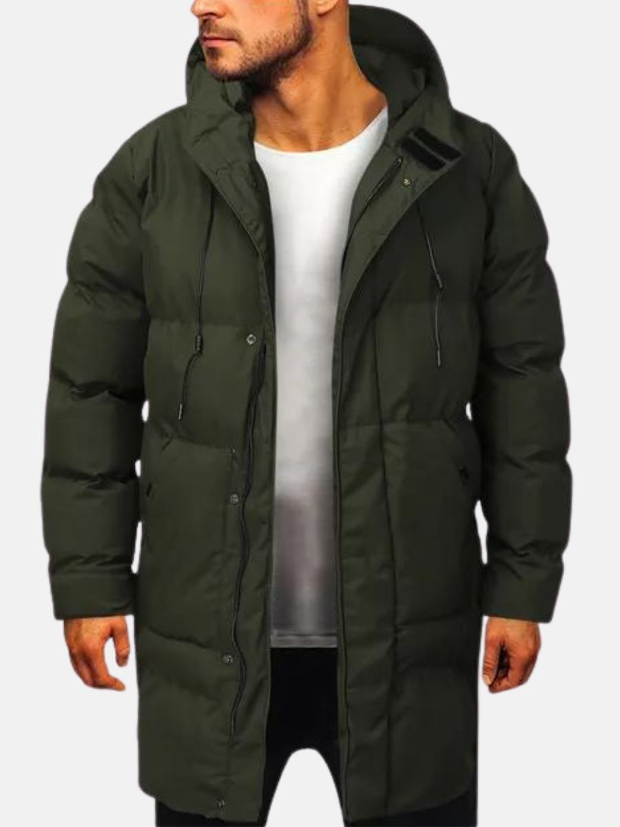 Leon – Herren Wintermantel mit Kapuze und warmem Futter