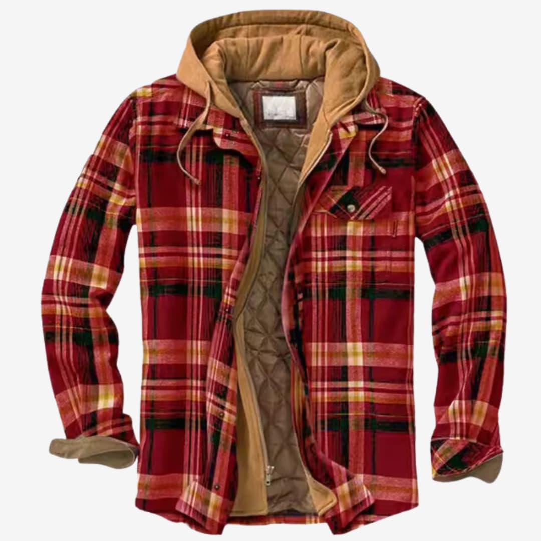 Tobias - Herren Karohemdjacke mit Kapuze