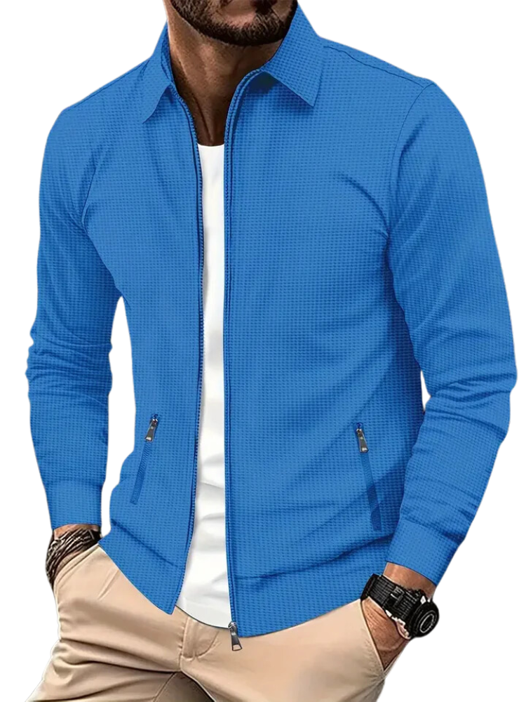 Dario – Herren Jacke mit Reißverschluss und Hemdkragen