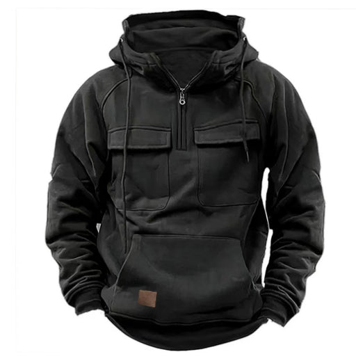 Leon - Herren Hoodie mit Brusttaschen und Kapuze