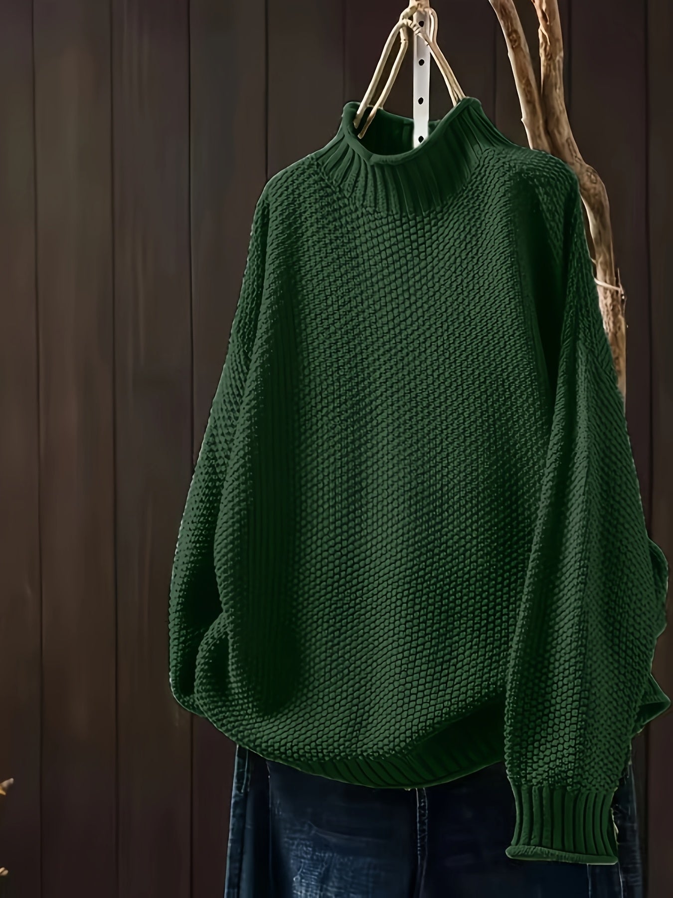 Sofia - Damen Strickpullover mit hohem Kragen