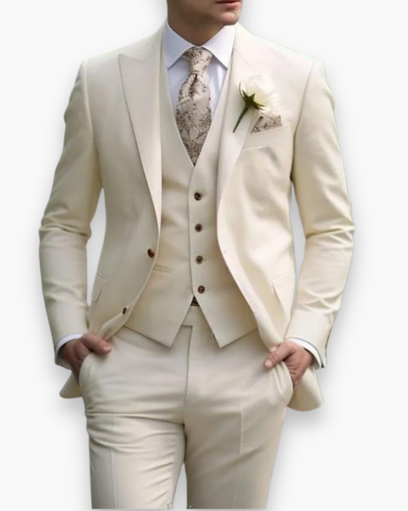 Leonard – Dreiteiliger Slim-Fit Anzug Herren