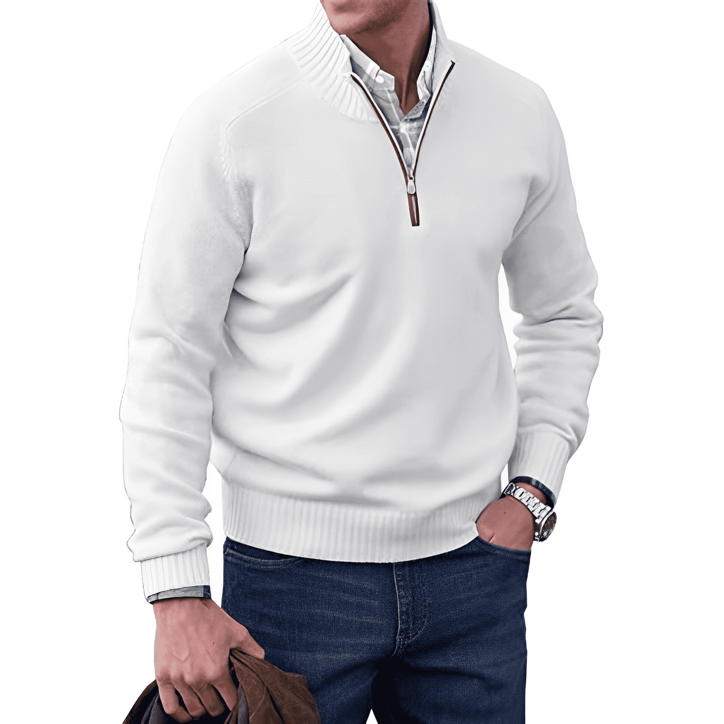 Liam – Winter Pullover Herren mit Reißverschluss