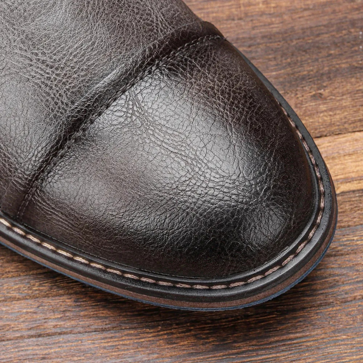 David – Robuste Leder-Boots mit Kontrastdetails für Herren