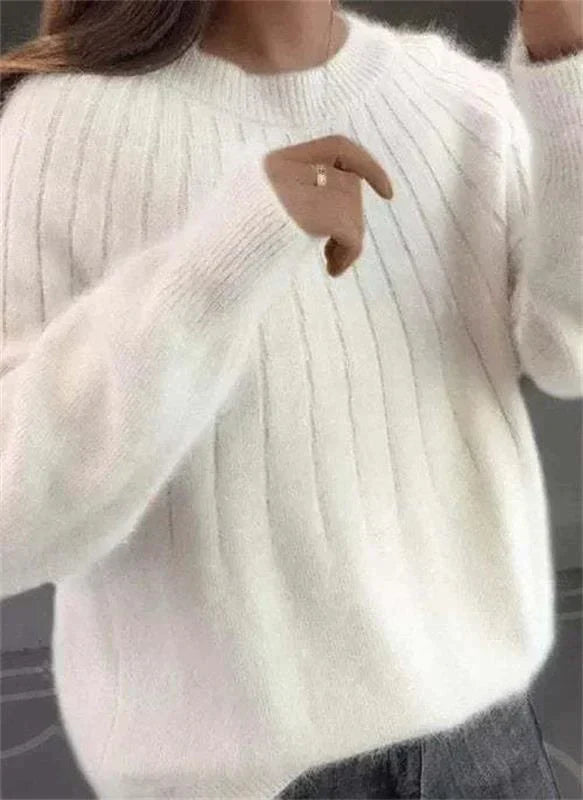 Sophie – Damen Cashmere-Strickpullover mit feinem Rippenmuster