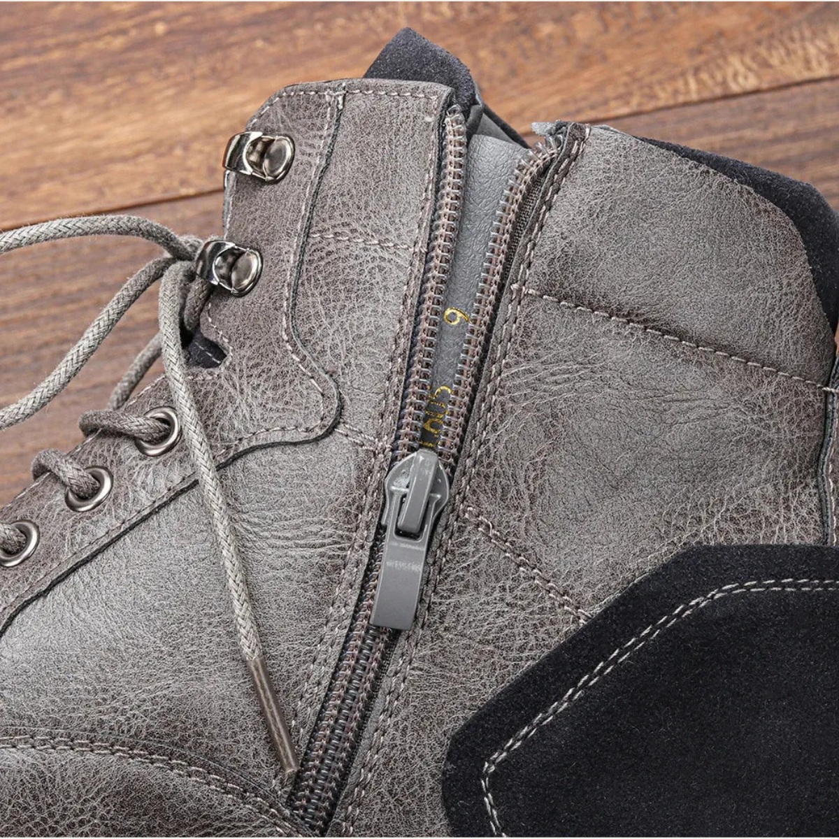 David – Robuste Leder-Boots mit Kontrastdetails für Herren
