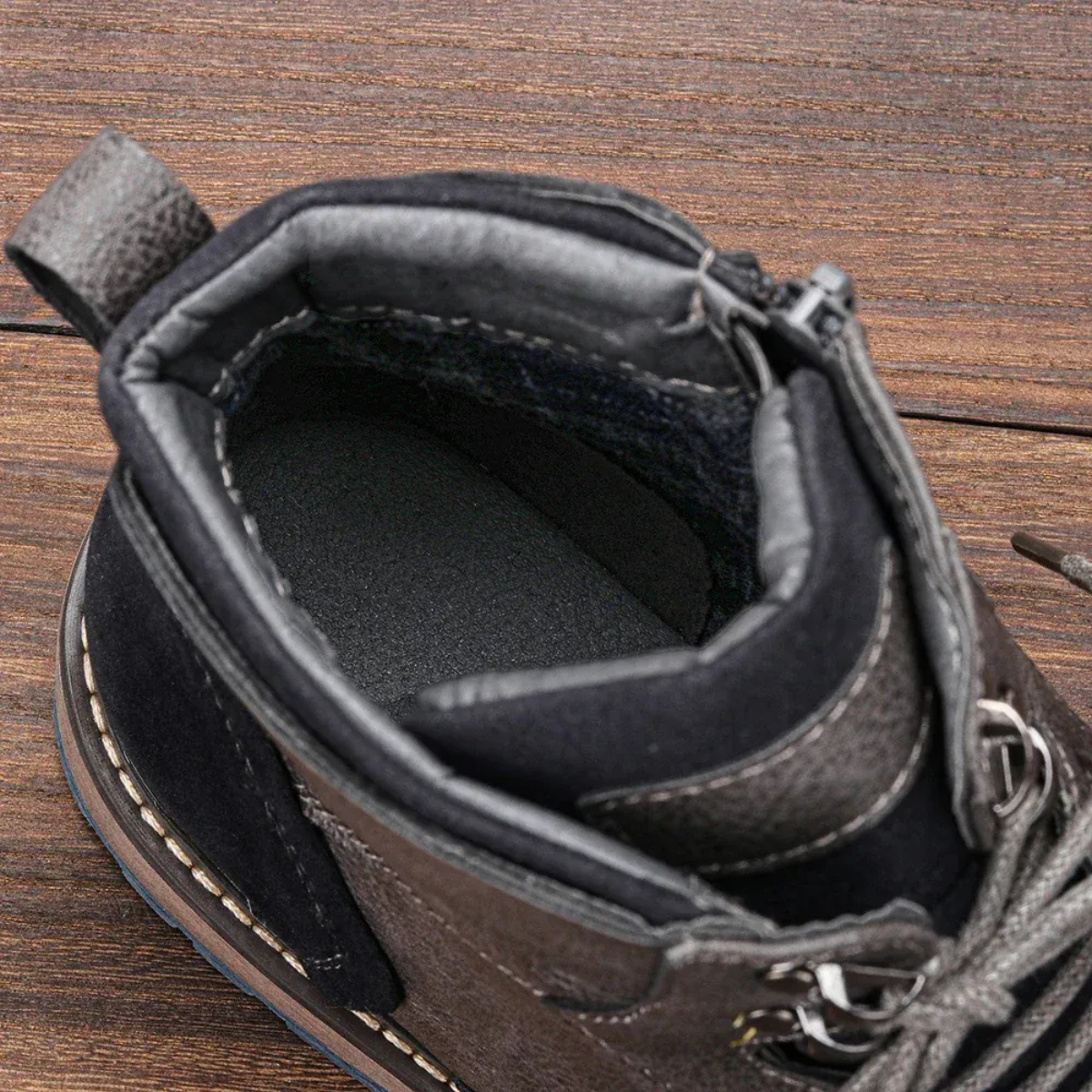 David – Robuste Leder-Boots mit Kontrastdetails für Herren