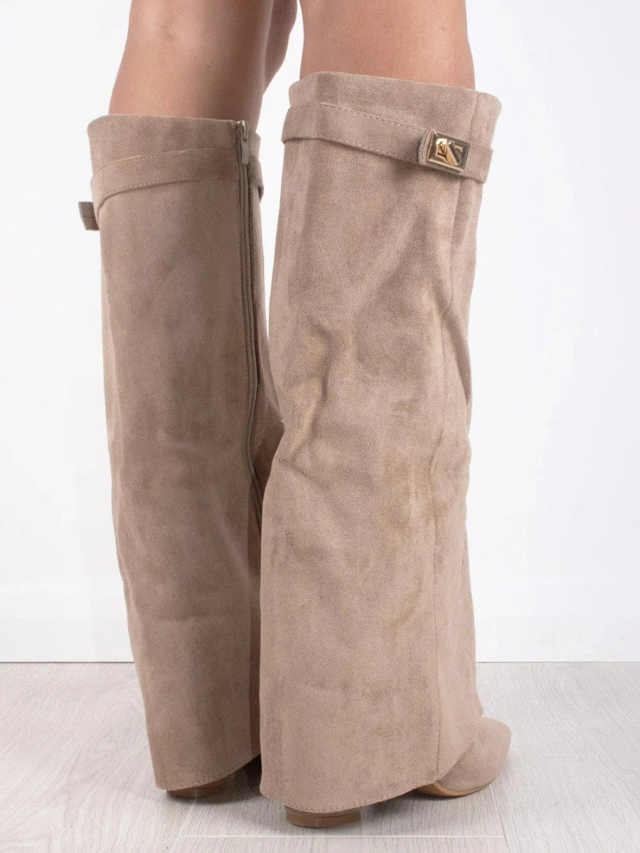 Lara – Wildleder-Stiefel Damen mit Blockabsatz