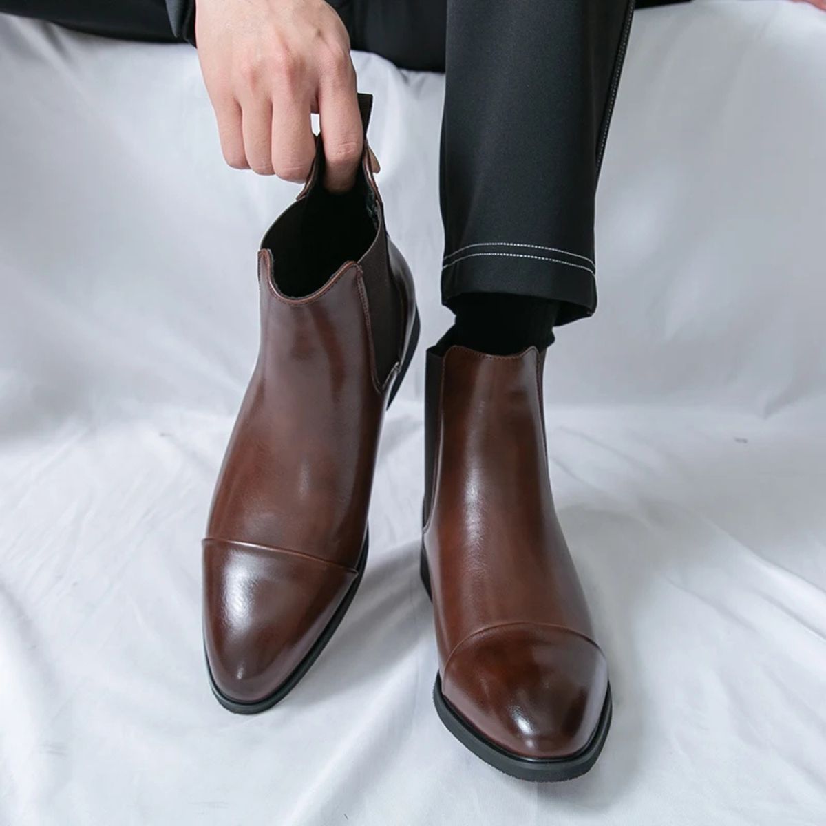Noah – Elegante Chelsea-Stiefel aus Glattleder für Herren