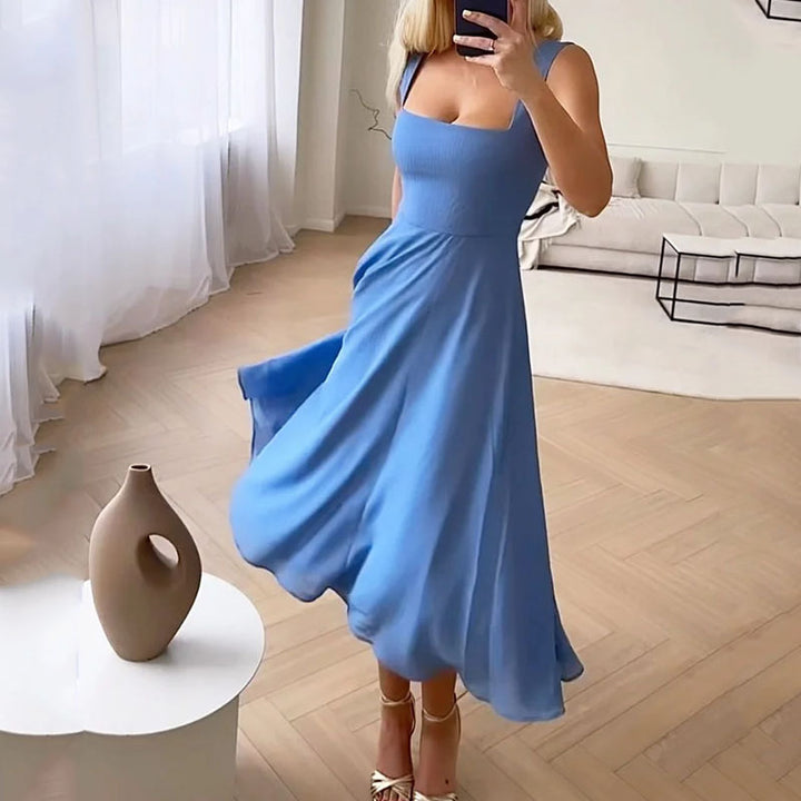 Alessia – Luftiges Midikleid mit Stretch-Oberteil