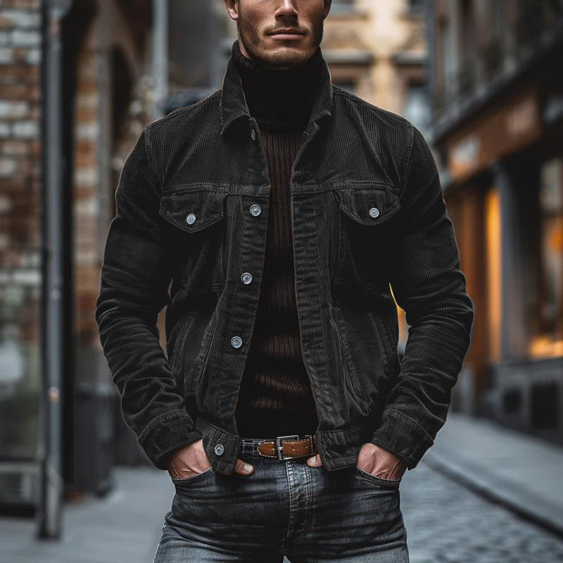 Daniel - Herren Cordjacke Übergangsjacke Freizeit