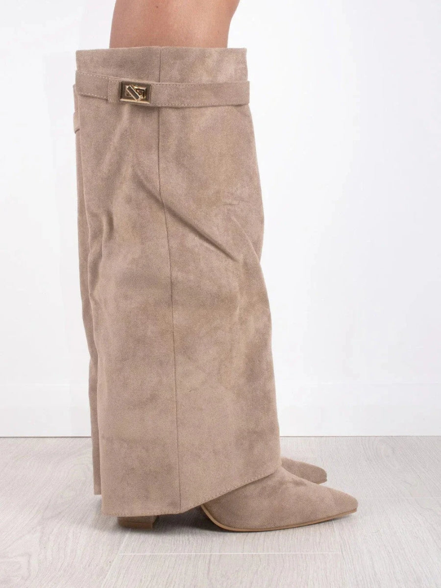 Lara – Wildleder-Stiefel Damen mit Blockabsatz