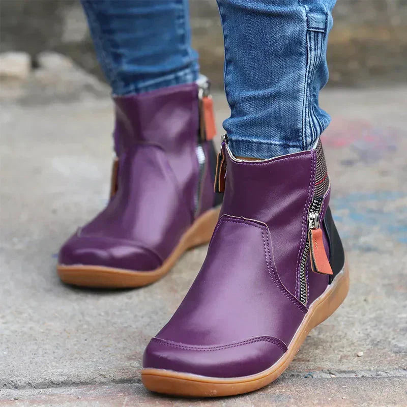 Sophie - Damen Stiefelette mit seitlichem Reißverschluss