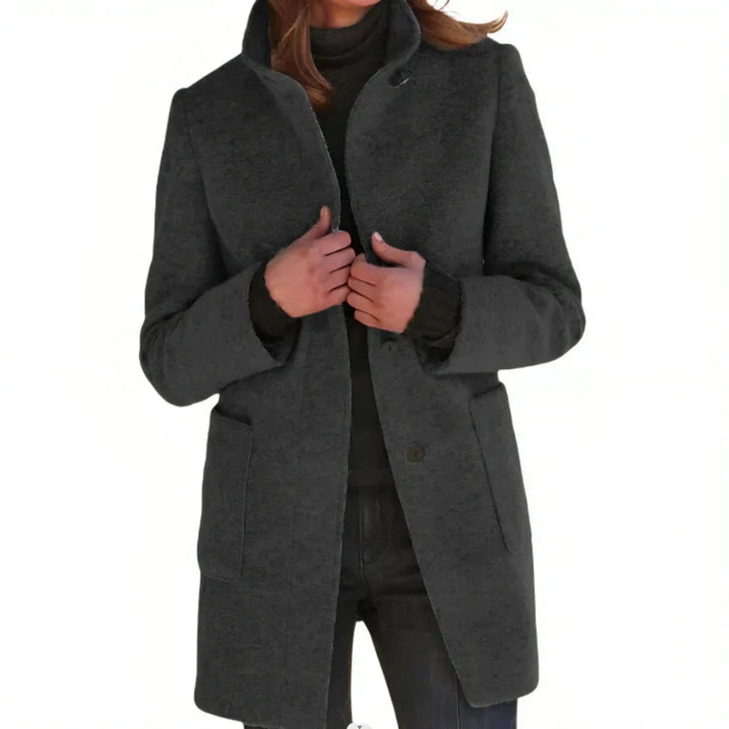 Elena – Damen Wollmantel mit klassischem Schnitt