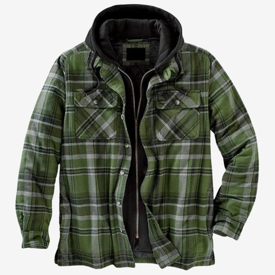 Tobias - Herren Karohemdjacke mit Kapuze