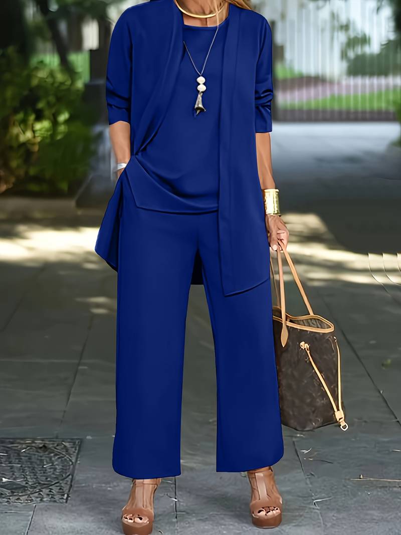 Clara - Damen Zweiteiler elegant mit weiter Hose