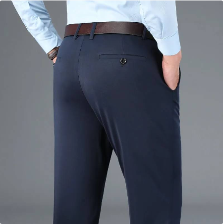 Lorenzo - Men's Slim Fit Fabric Pants for Everyday Office Wear