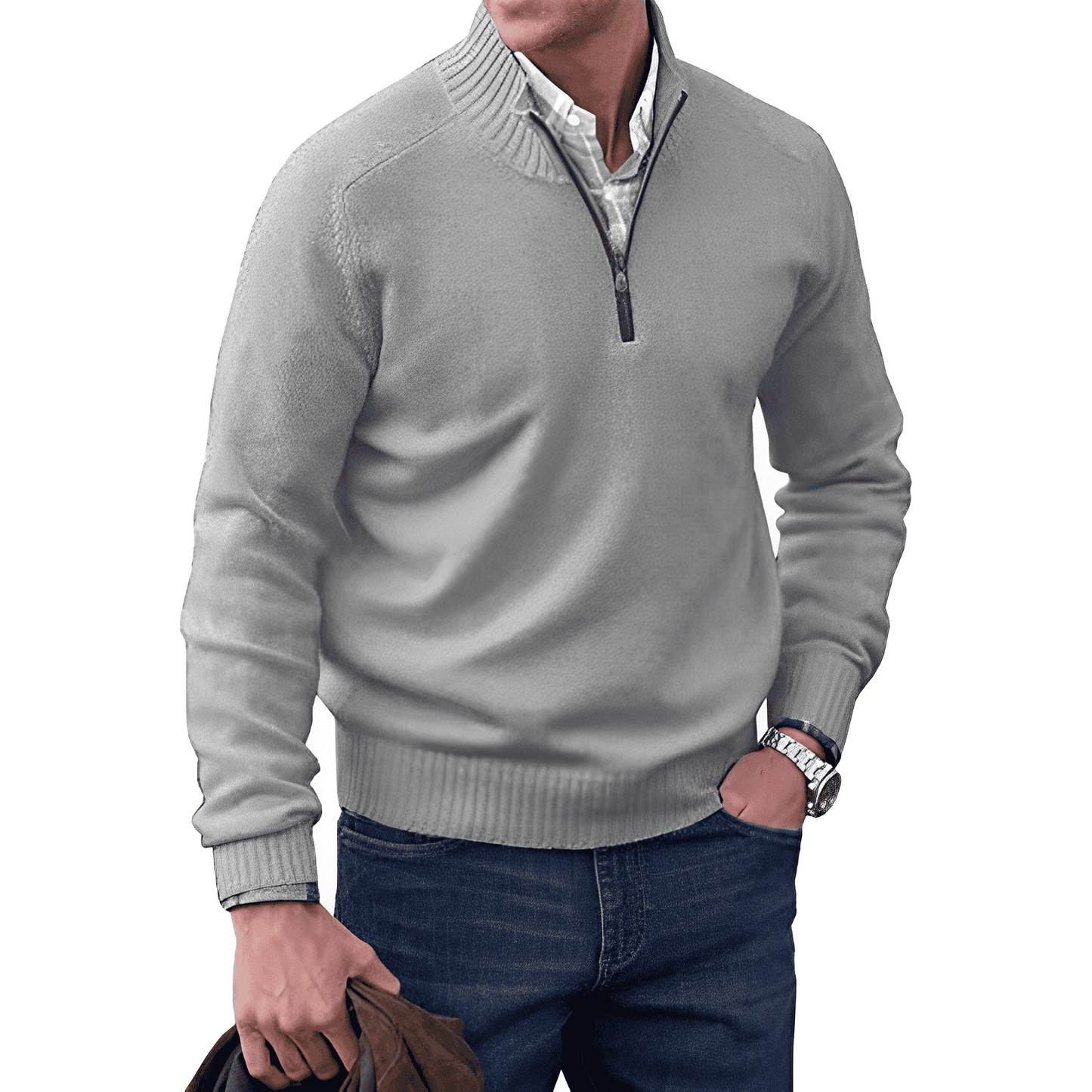 Liam – Winter Pullover Herren mit Reißverschluss