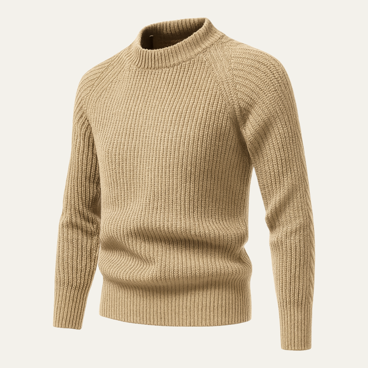 Jonas – Strukturierter Strickpullover mit Stehkragen für Herren