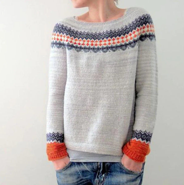 Silva – Damen Strickpullover mit Waldmotiv