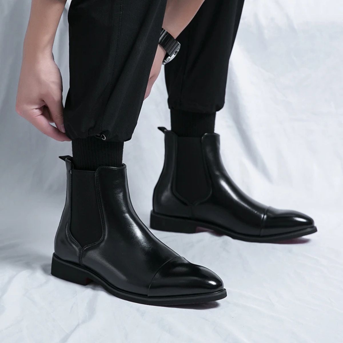 Noah – Elegante Chelsea-Stiefel aus Glattleder für Herren