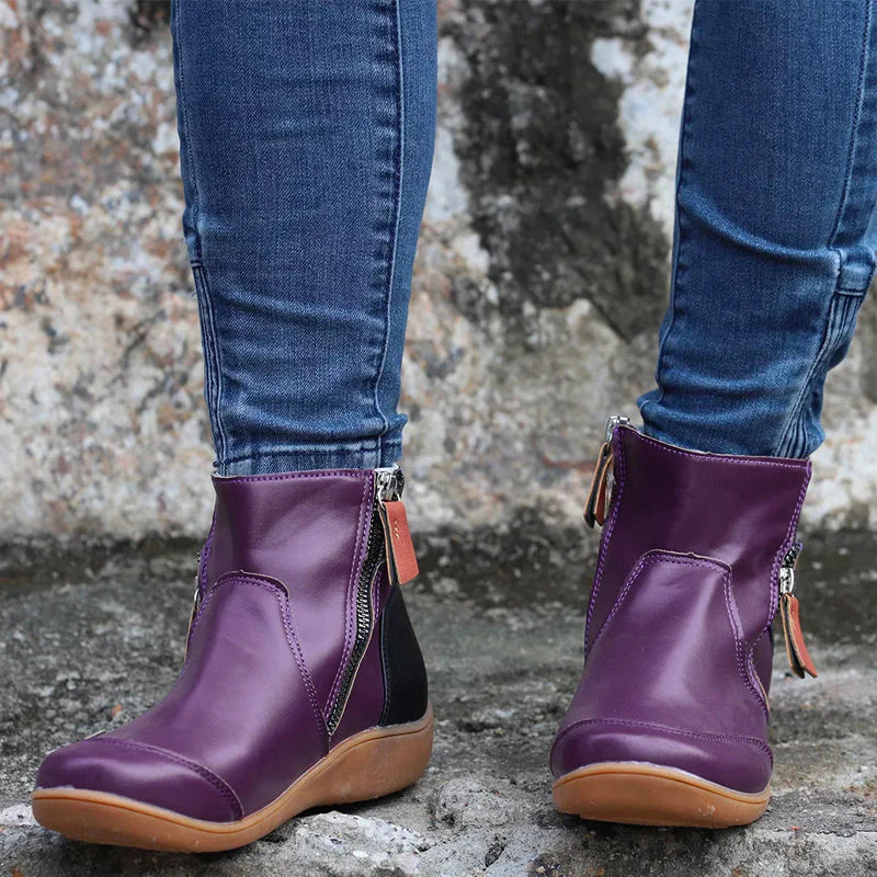 Sophie - Damen Stiefelette mit seitlichem Reißverschluss