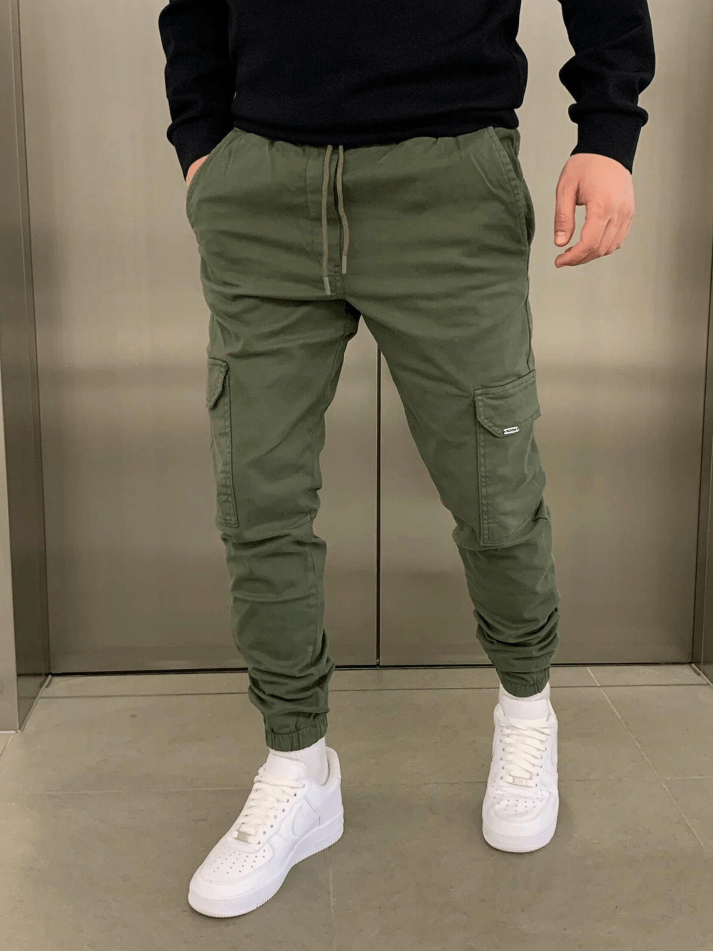 Leon – Cargo Jogpants Herren mit Elastischem Bund und Taschen