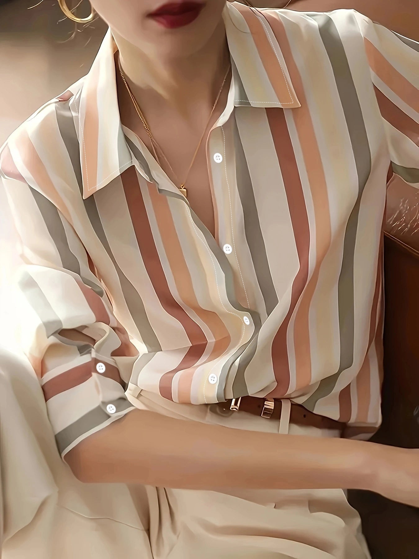 Delfina – Fließende Bluse mit Streifen
